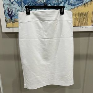 White midi Express pencil skirt